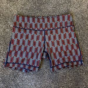 Blue/Red- IAB MFG Workout shorts 3 inch inseam -Size Medium/8